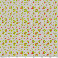 abwaschbare Tischdecke Weiße Punkte - Dots - Tupfen mit Kirschen und Blüten  Wachstuch Wachstuchtischdecke