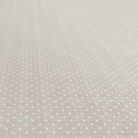 abwaschbare Tischdecke Uni Leinenoptik Creme mit Punkte kleine Dots Tupfen  Wachstuch Wachstuchtischdecke