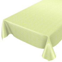 Tischdecke Uni Leinenoptik Grün mit Punkte kleine Dots Tupfen abwaschbar Wachstuch Wachstuchtischdecke