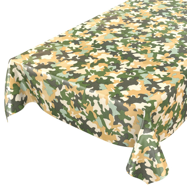 abwaschbare Tischdecke Military Camouflage Grün  Wachstuch Wachstuchtischdecke
