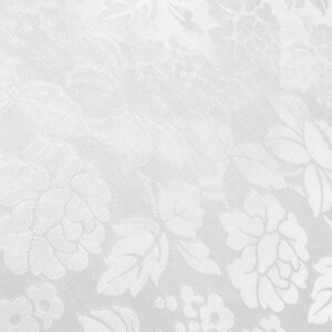 Tischdecke Weiß Blumen Einfarbig Reliefdruck abwischbar Wachstuch Wachstuchtischdecke