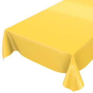 abwaschbare Tischdecke Uni Gelb Einfarbig Glanz  Wachstuch Wachstuchtischdecke