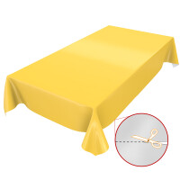 abwaschbare Tischdecke Uni Gelb Einfarbig Glanz  Wachstuch Wachstuchtischdecke