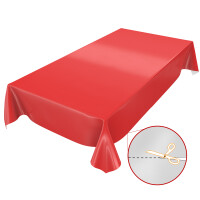 Tischdecke Uni Rot Einfarbig Glanz abwaschbar Wachstuch Wachstuchtischdecke