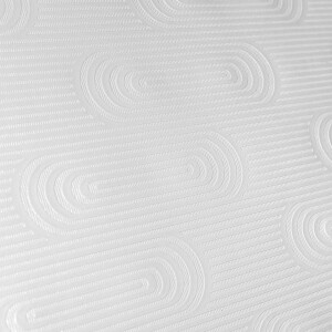 Tischdecke edle Streifen mit Ornament Relief Weiß abwischbar Wachstuch Wachstuchtischdecke