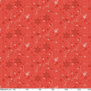 Tischdecke Weihnachten Schneeflocken Rot abwaschbar Wachstuch Wachstuchtischdecke