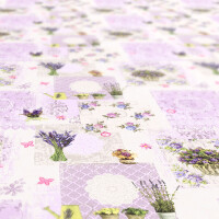 Tischdecke Provance France Lavendel Hell 160cm Breit abwaschbar Wachstuch Wachstuchtischdecke