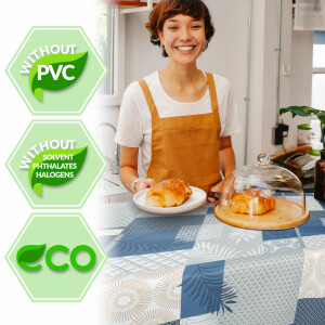Camille PVC frei abwaschbare Tischdecke Wachstuch